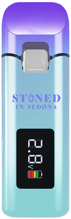 Custom Bell Plus AIO disposable vape with Stoned In Sedona branding
