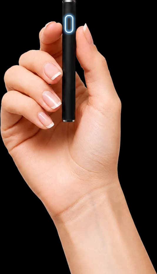 Sol Button Activated Variable Voltage 510 Thread Vape Battery in Hand