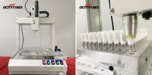 Ocitytimes Automatic 510 Thread Screw Mouthpiece Cartridge Vape Capping Machine.